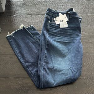 PAIGE Verdugo Ankle Women's Dark Blue Skinny Jeans